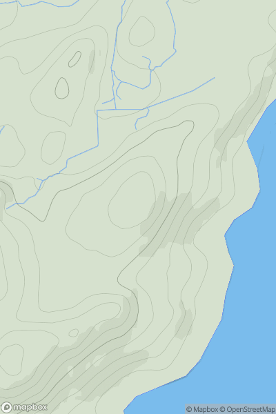 Thumbnail image for Cnoc na Faire [Jura, Scarba and Colonsay] showing contour plot for surrounding peak